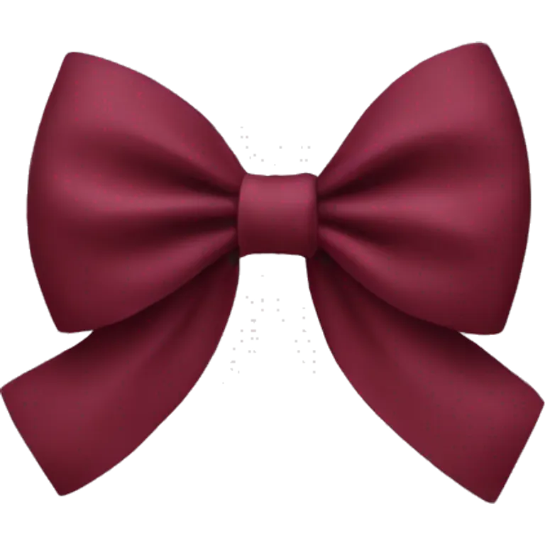 burgundy bow emoji