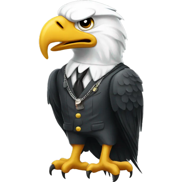 Gangster bald eagle emoji