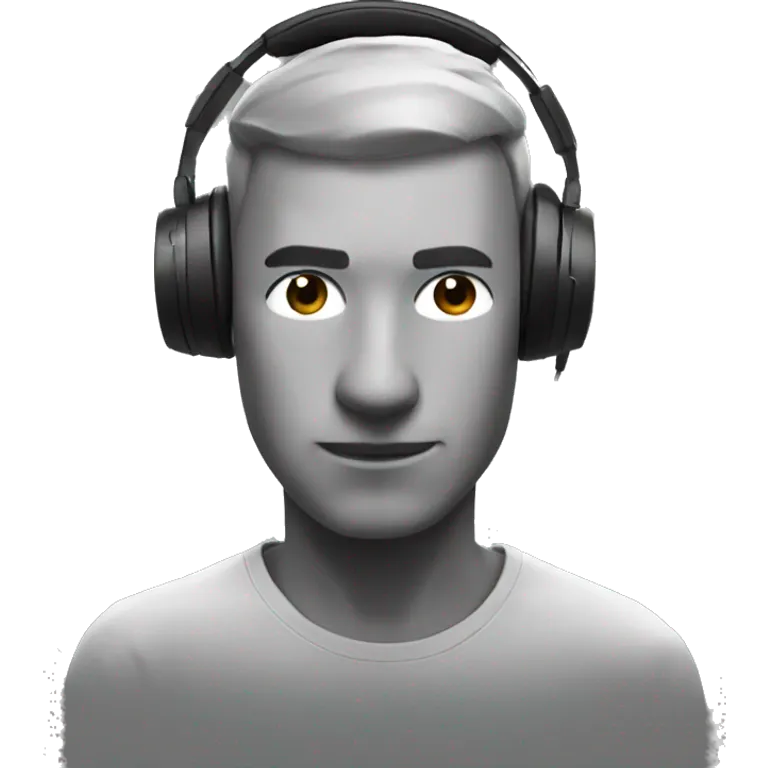 Roblox man face with headphones emoji