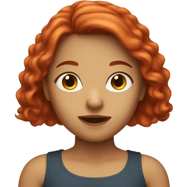 A girl with long red hair  emoji