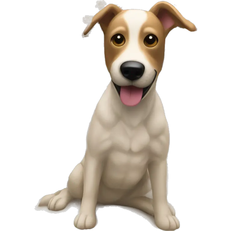 A dog in Bath and body works store emoji
