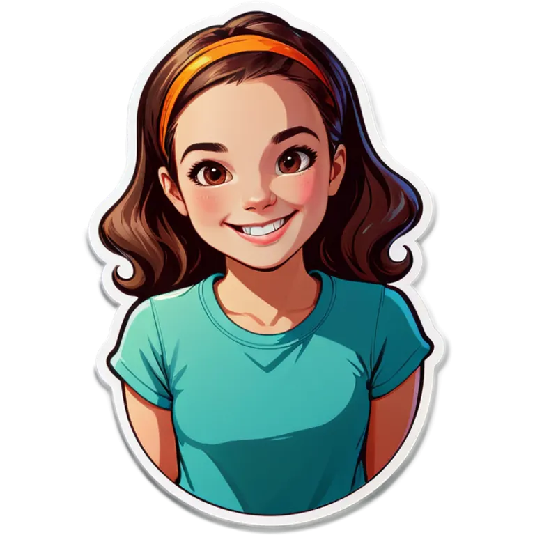 smiling girl looking at viewer emoji