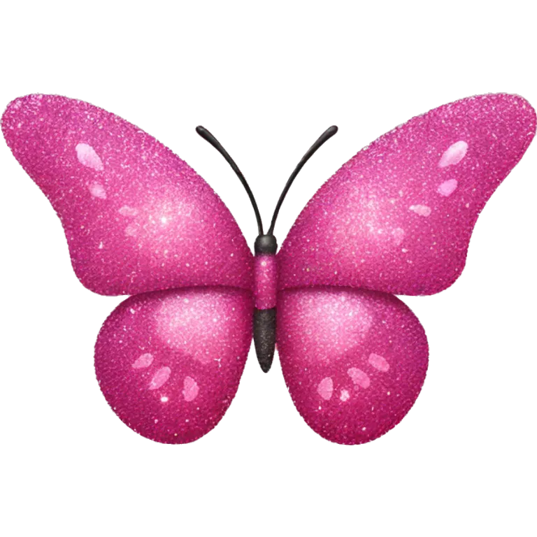 Pink Glitter butterfly emoji