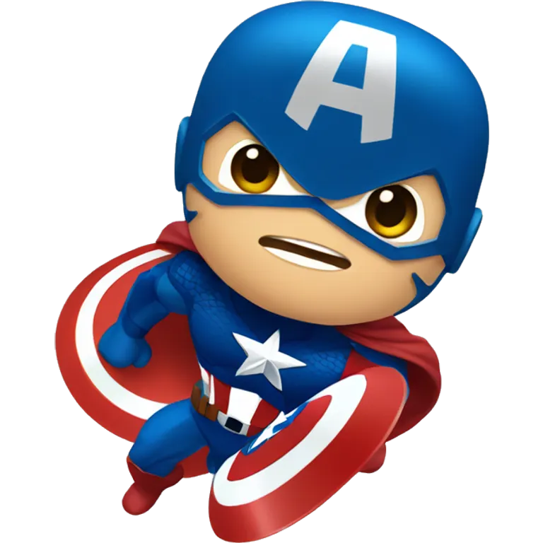 Capitan america surfeando emoji