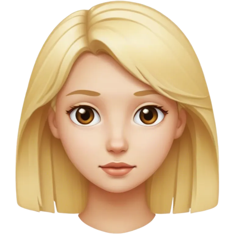 blonde girl portrait looking at viewer emoji