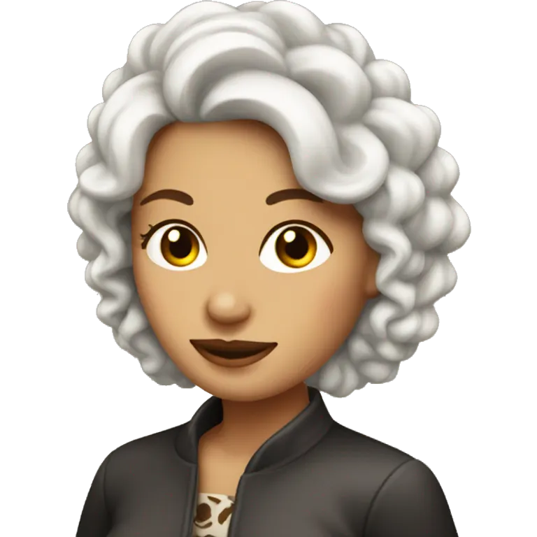 Mujer blanca con rizos cafe oscuro y corona  emoji