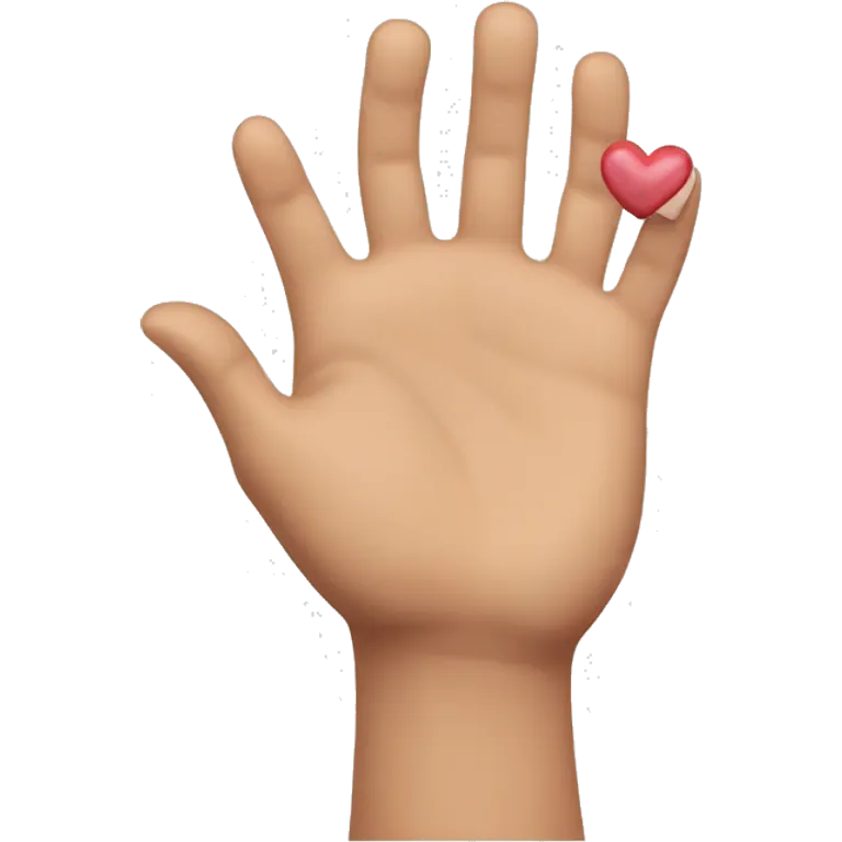 una mano en forma de corazon emoji