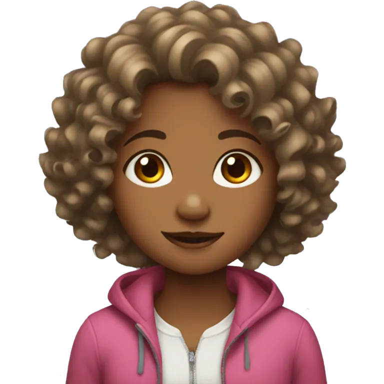 Girl with curly hair emoji