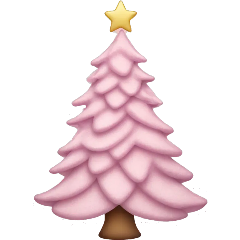pastel pink christmas tree emoji