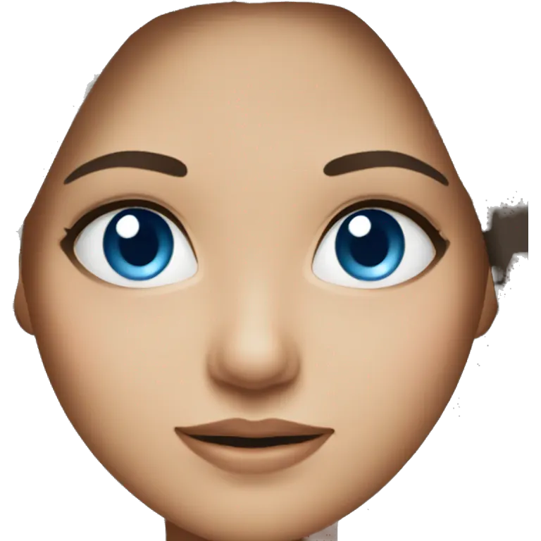 Pretty Brunette girl with blue eyes emoji