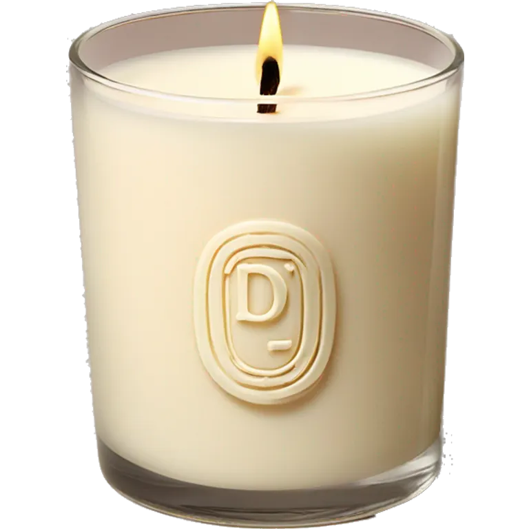 realistic cream coloured diptyque branded candle emoji