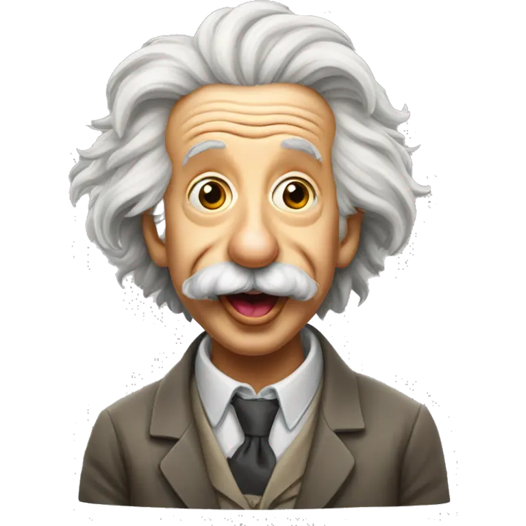 albert einstein sticking out tongue emoji