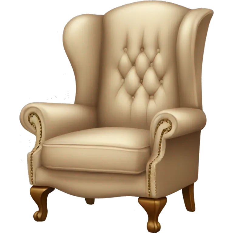 Beige wingback chair  emoji
