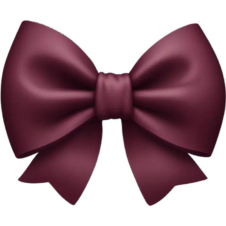 burgundy bow emoji