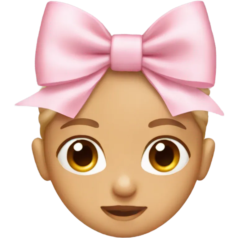 Baby pink bow emoji