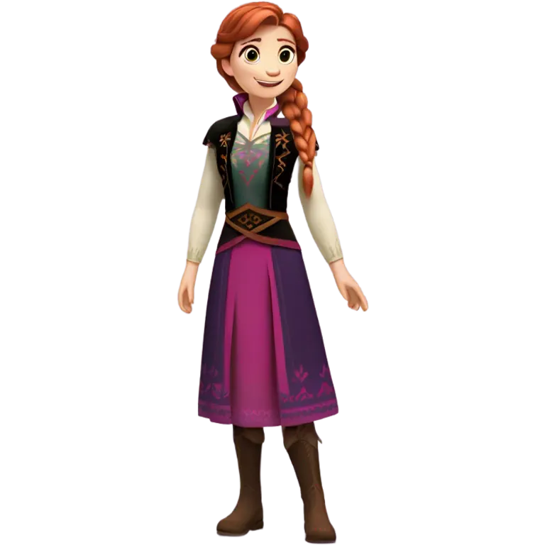 Anna from Frozen emoji