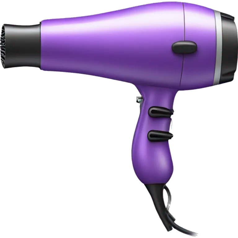 Realistic light purple hair dryer isolated  emoji