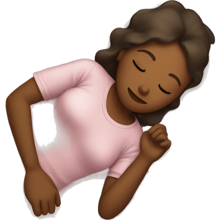 girl sleeping in bed emoji