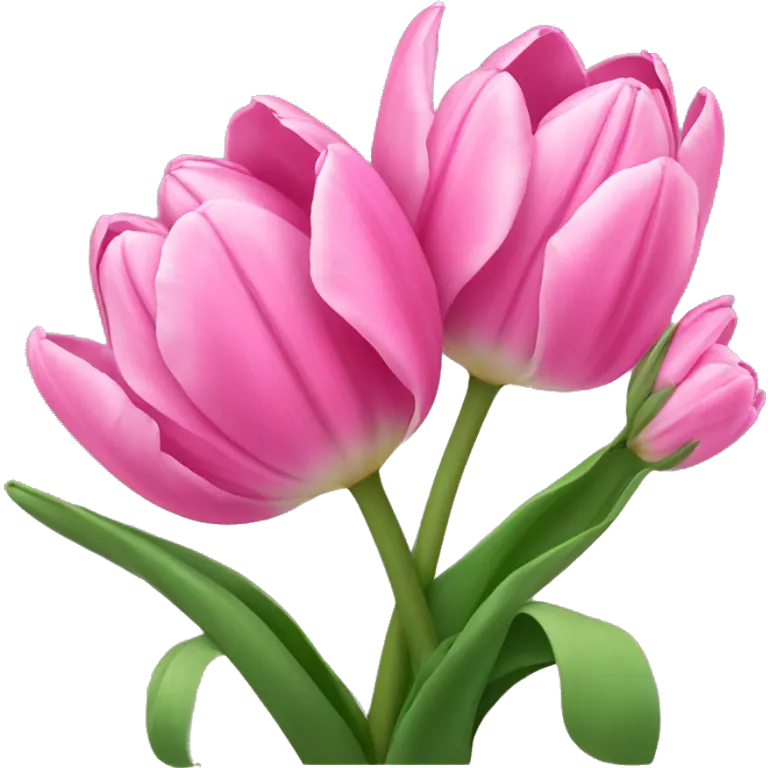 pink tulips emoji