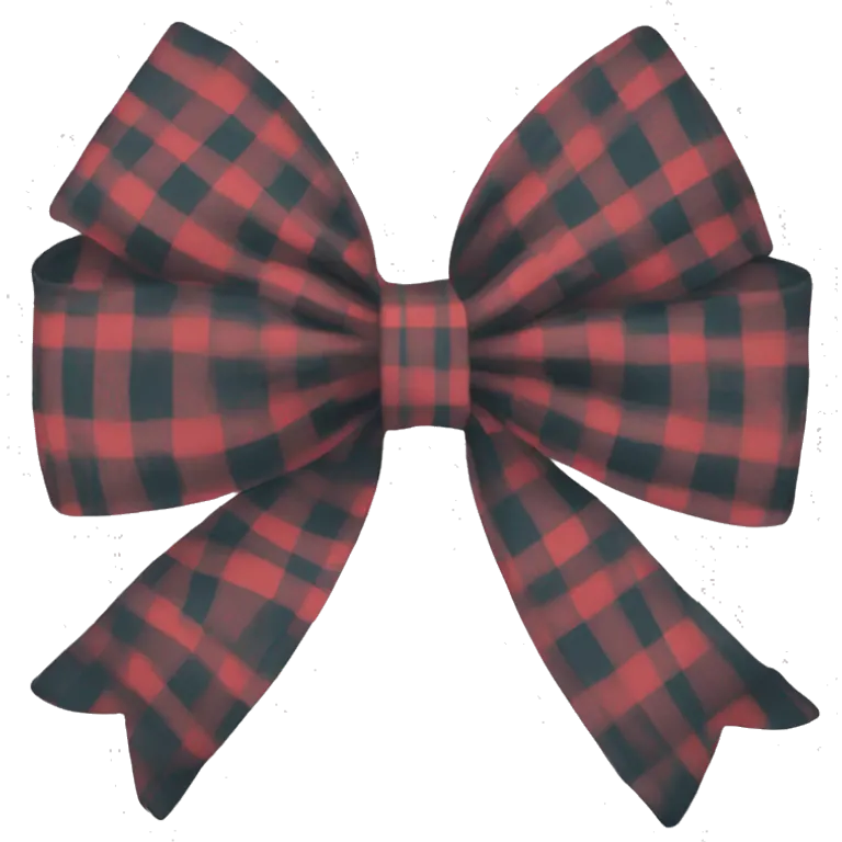 aesthetic plaid bow emoji