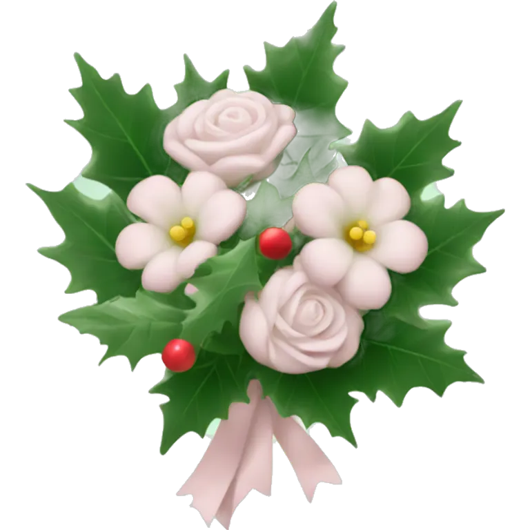 Wedding Bouquet with holly emoji