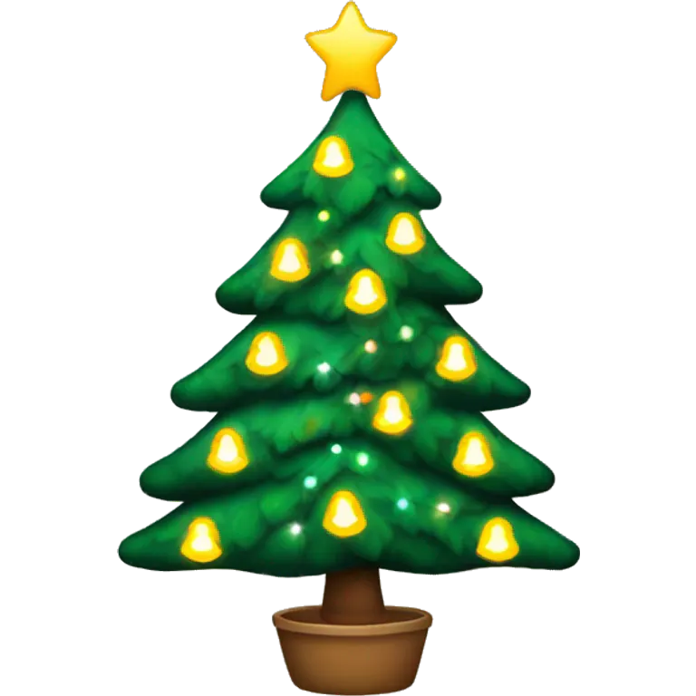 Christmas tree with lights  emoji
