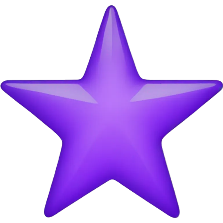 Transparency star, purple colour  emoji