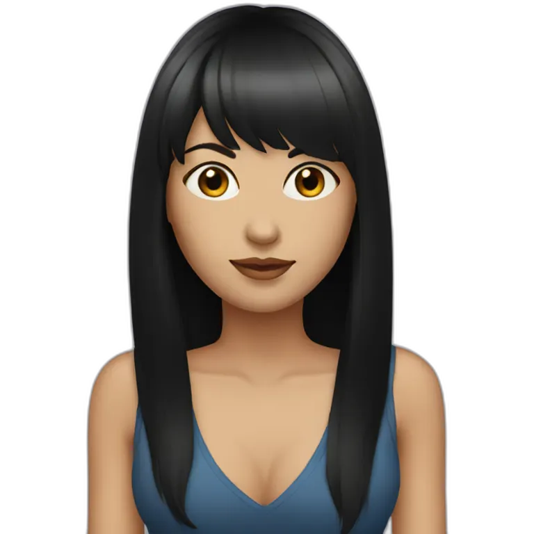 woman-with-long-black-hair-and-straight-bangs emoji
