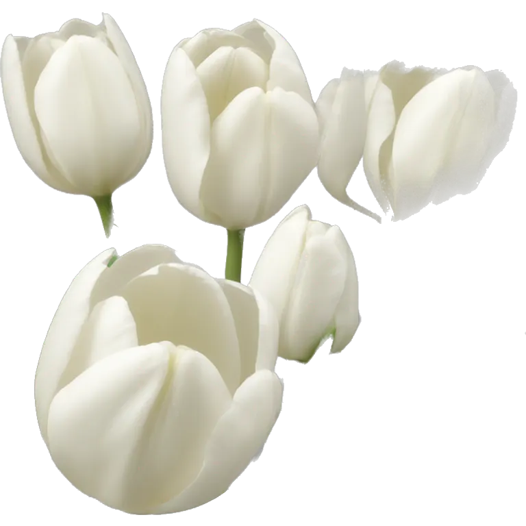 white tulips emoji