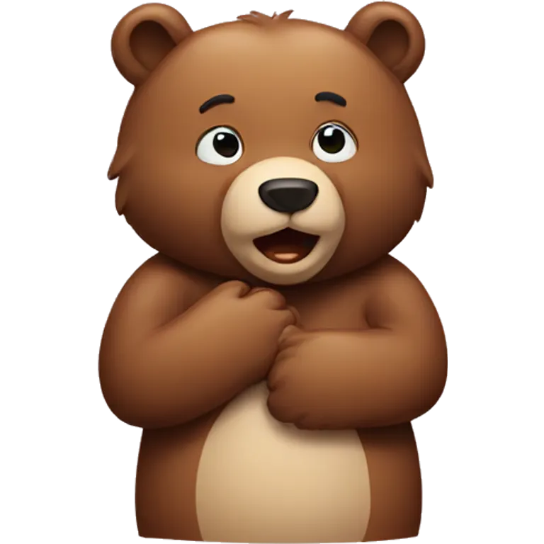 bear throwing a kiss emoji