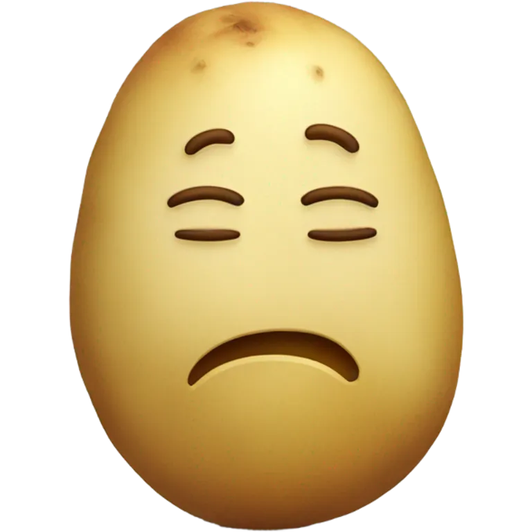 Lazy potato sleepy emoji