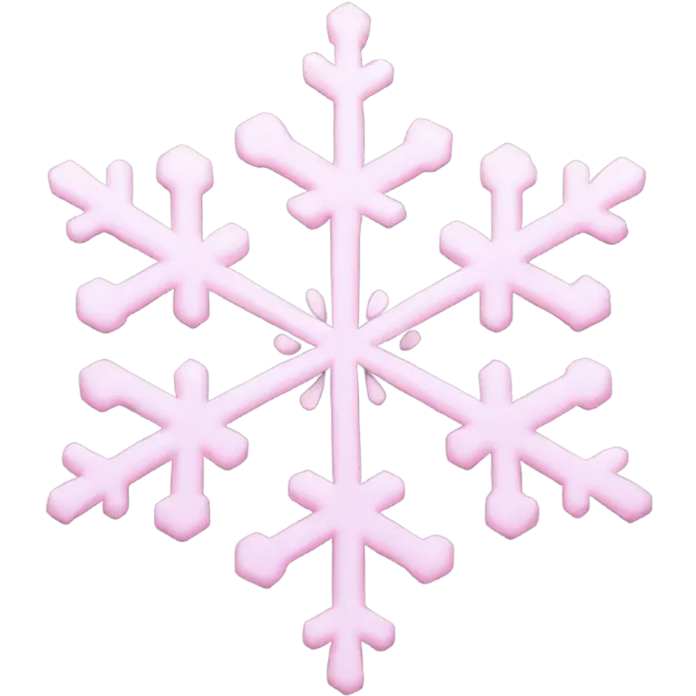 pastel pink snowflake  emoji