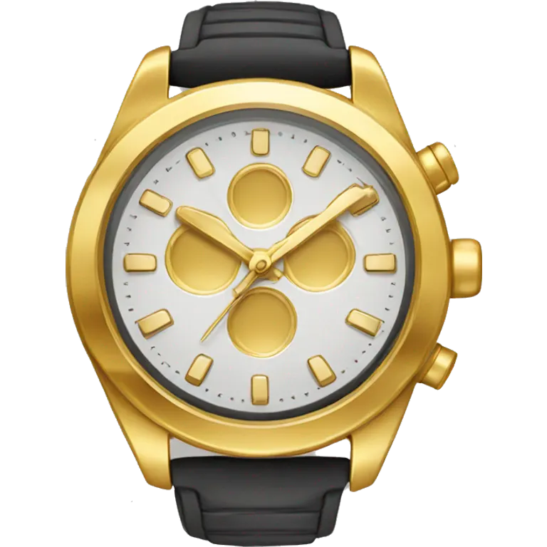 Cool gold watch emoji