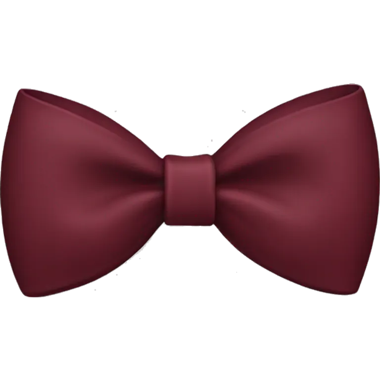 burgundy little bow emoji