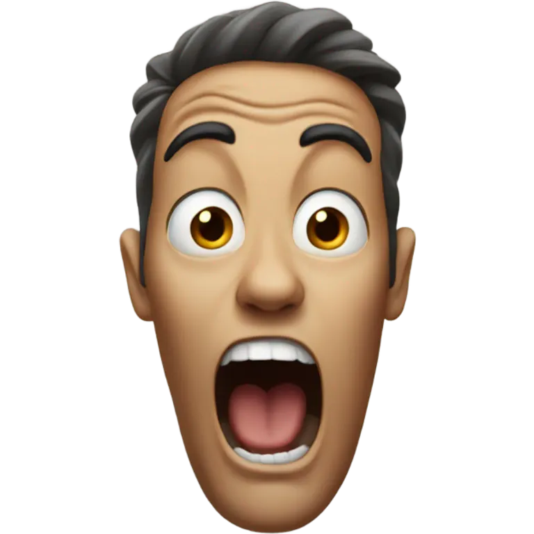 screaming face of surprise emoji