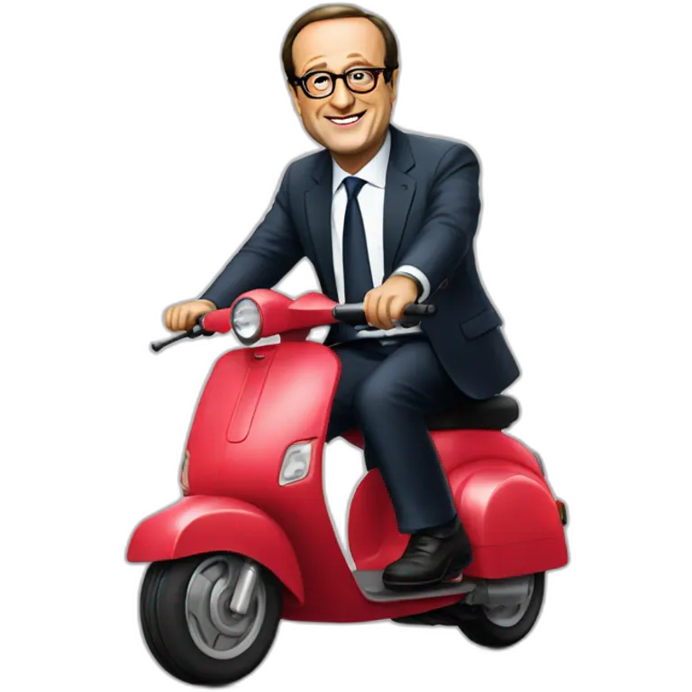 François hollande sur un scooter emoji