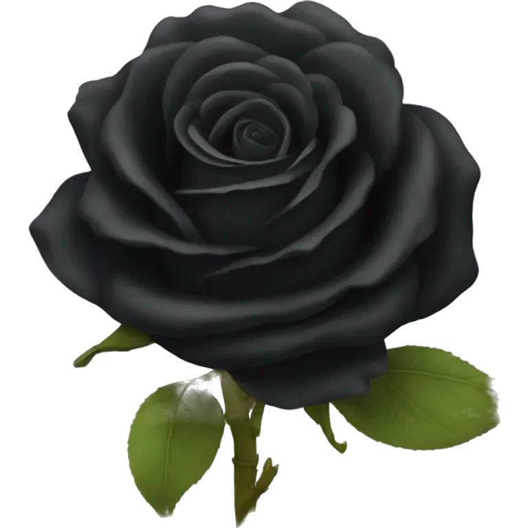 black rose boquet emoji