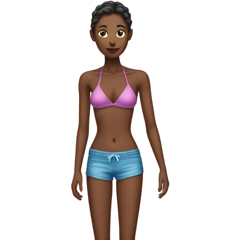 Skinny girl in bikini emoji