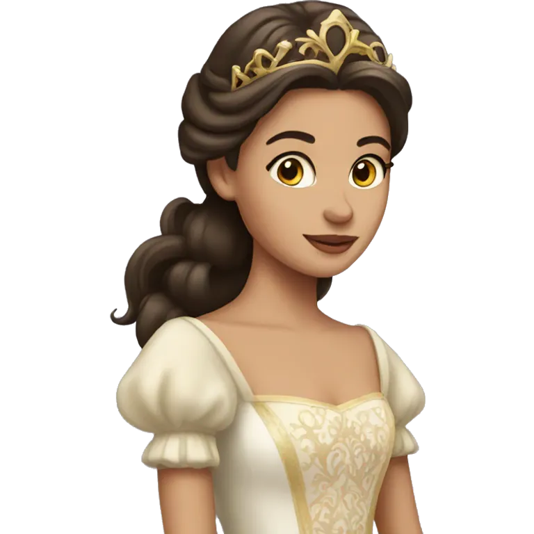 Brunette princess  emoji