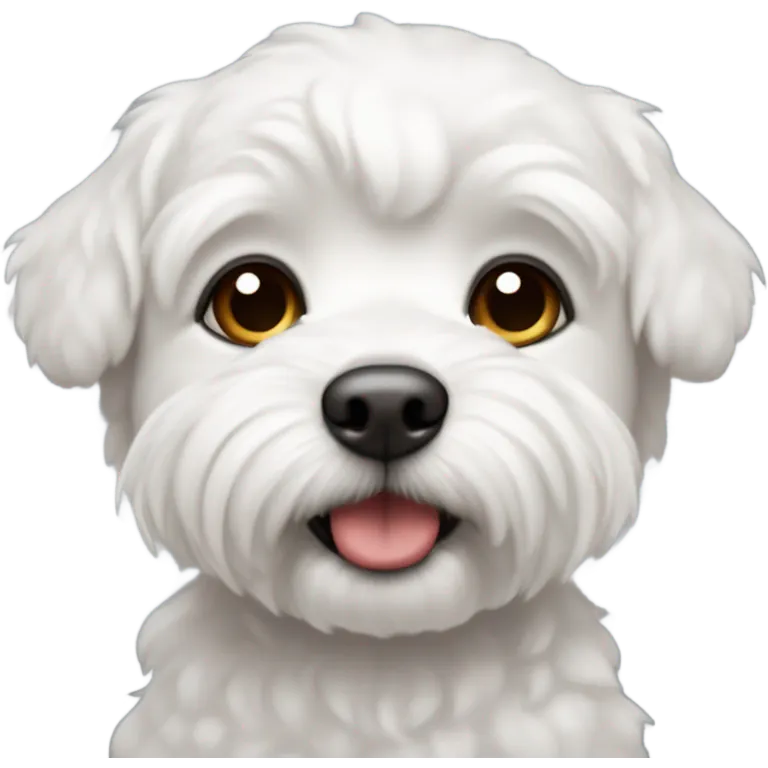 perro bichon maltés blanco emoji
