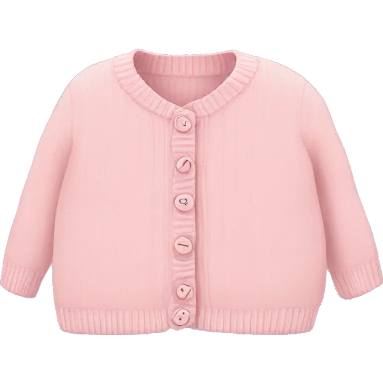 Baby pink cardigan with bow  emoji