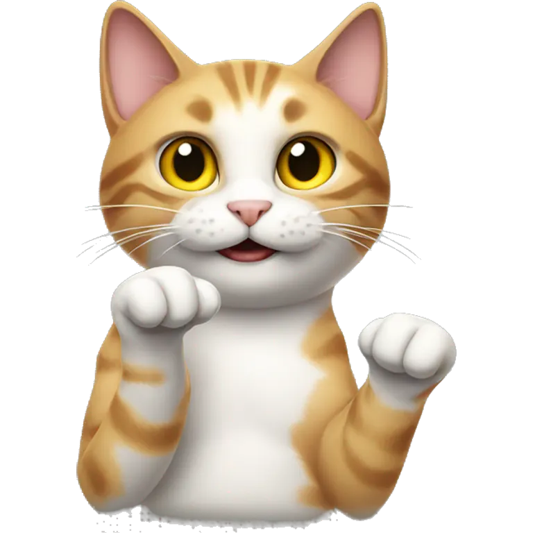 Cat flipping you off  emoji