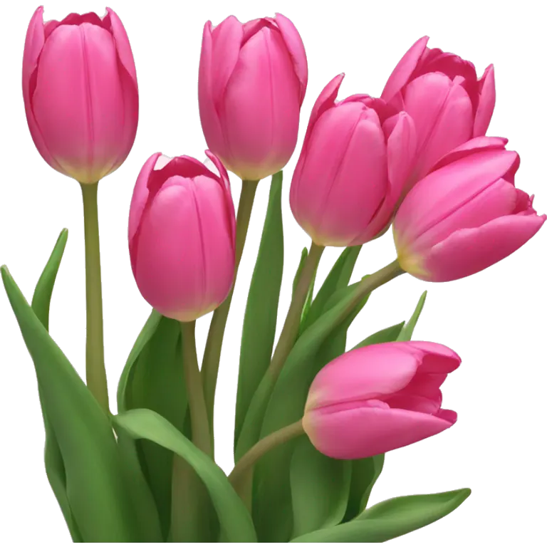 pink tulips  emoji