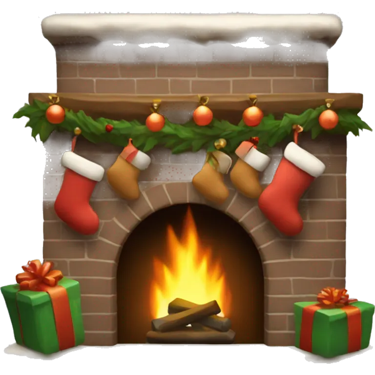 christmas fireplace emoji
