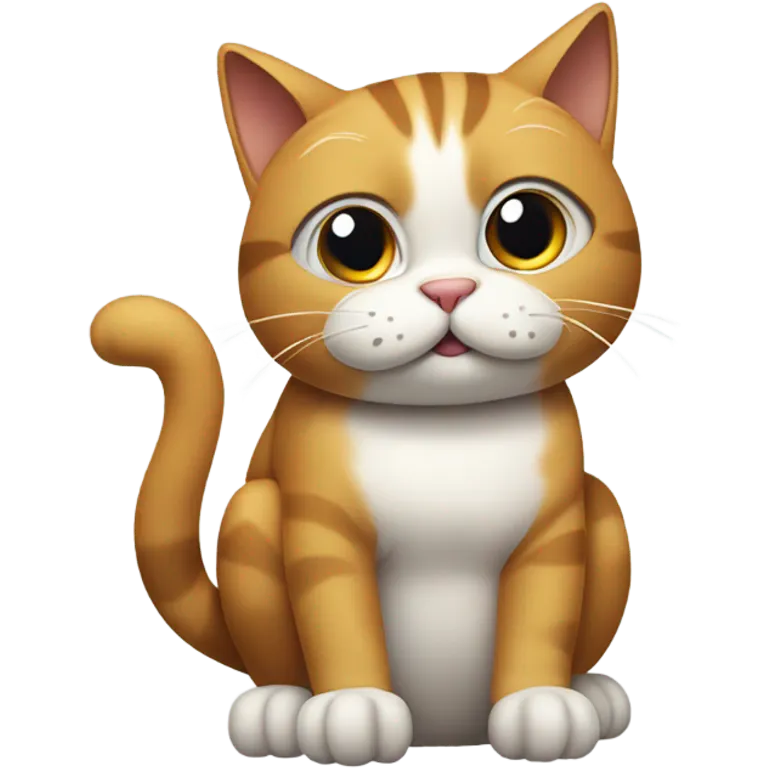 Cat flipping the bird emoji