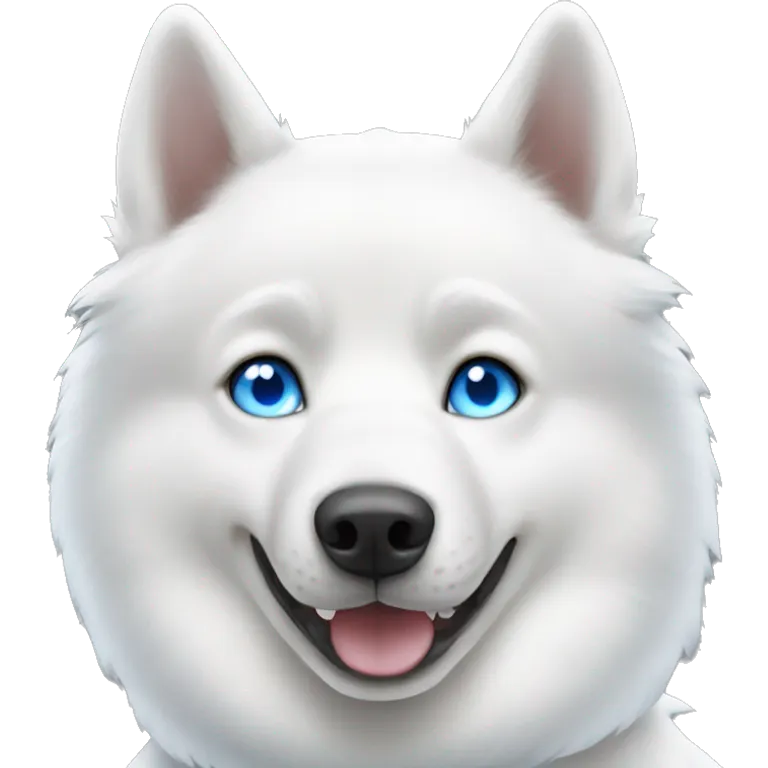 All white husky with blue eyes emoji
