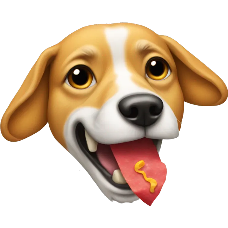 Dog eating a taco emoji