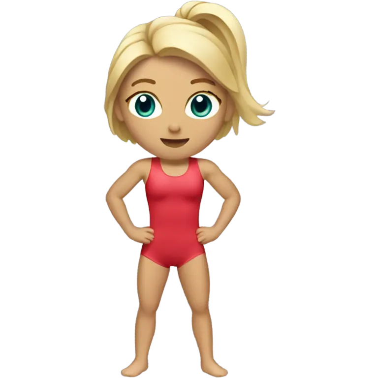 Gimnasta rubia mujer emoji