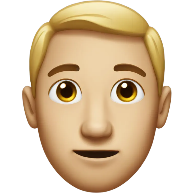 Guy with sugar on his nose emoji