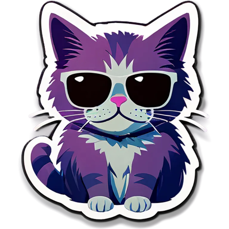 Cat with sunglasses emoji